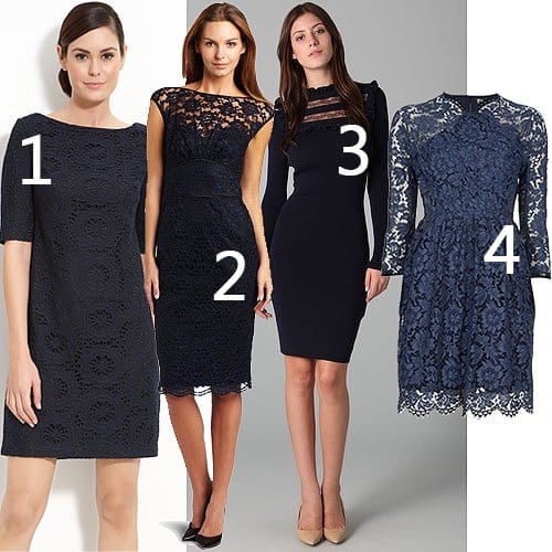 Navy lace dresses Four navy lace dresses