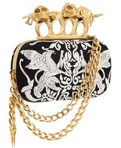 alexander mcqueen chained dagger knuckbox clutch Alexander McQueen Chained Dagger Skull Knuckle Box Clutch