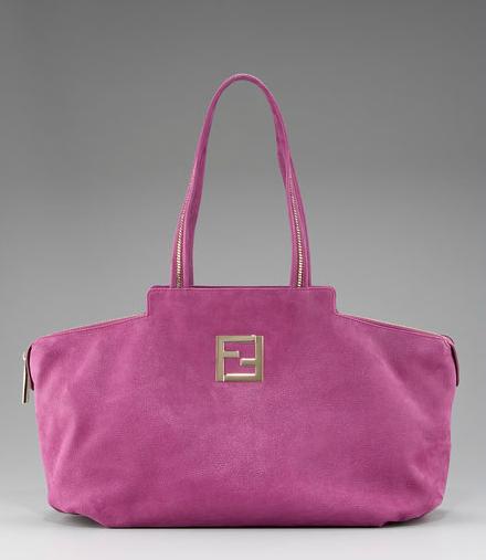 fendi chain trim tote in purple Fendi Chain Trim Tote in Berry Purple
