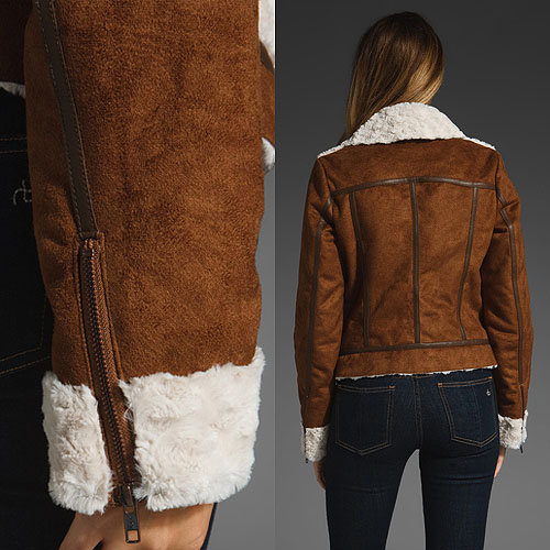 Wink Tiffany jacket Wink “Tiffany” Faux Shearling Aviator Jacket