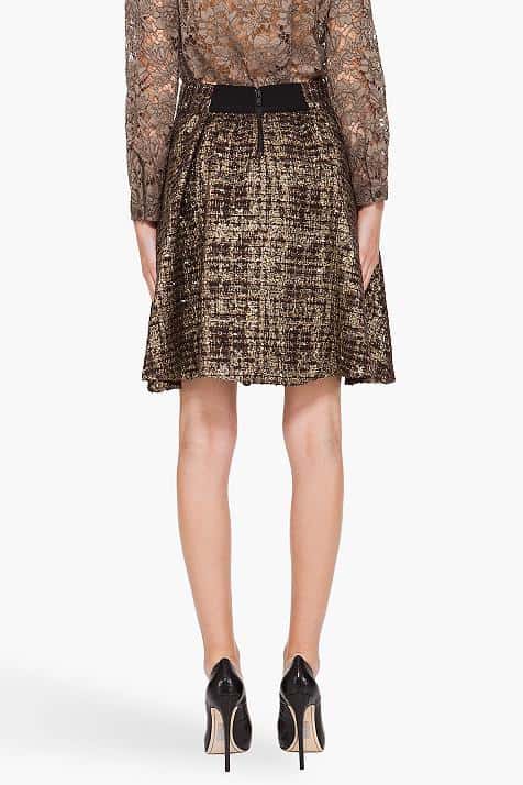alice olivia oshi skirt2 Metallic Alice + Olivia Oshi Skirt