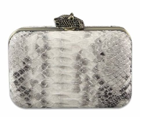 house of harlow 1960 olivia leather clutch in natural python House of Harlow 1960 Olivia Clutch in Python
