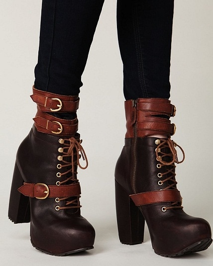 miistaa andee buckled boots Miista 'Andee' Platform Buckle Boots