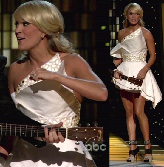 Carrie Underwood at the 45th Annual CMA Awards Carrie Underwood hosts and attends the 45th annual CMA Awards at the Bridgestone Arena n Nashville, Tennessee on November 9, 2011