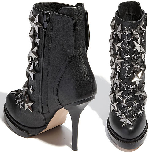 Jeffrey Campbell See-Stars booties A slim heel and blocky platform set the stage for a star-studded boot