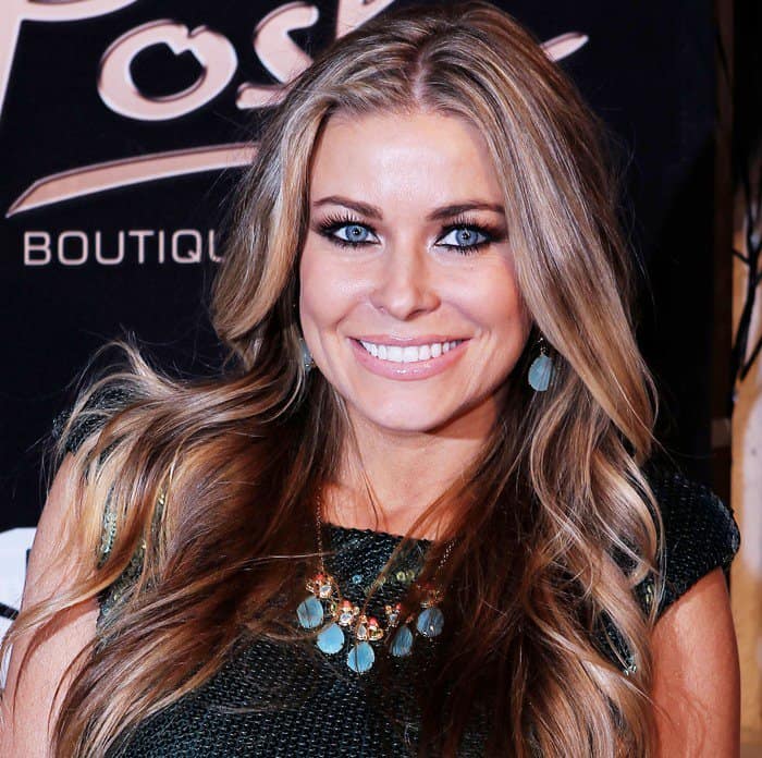 Carmen Electra in a stunning sequined dress by Single Dress by Galina Sobolev