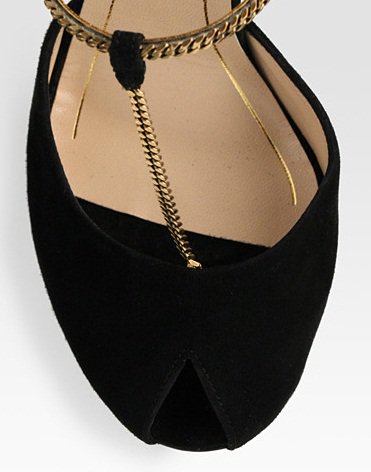 gucci ophelie suede chain t strap4 Peep toe front