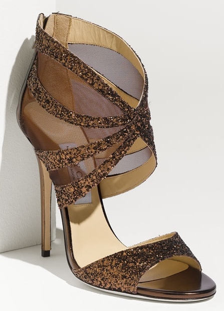 jimmy choo leila mesh sandal Jimmy Choo Leila Mesh Sandals in Bronze
