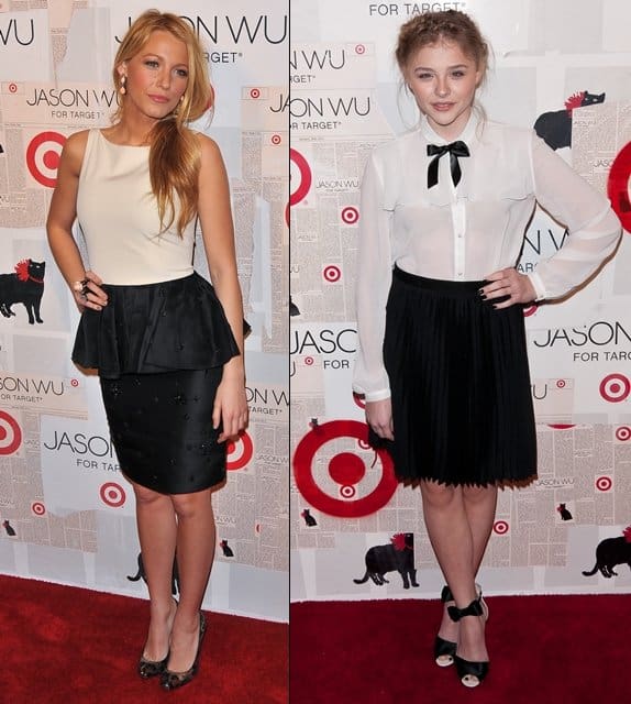 jason wu target 270112 Blake Lively and Chloë Grace Moretz flaunted their legs in Jason Wu outfits