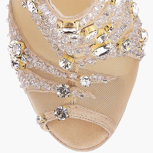 Jimmy Choo Kiln Jimmy Choo 'Kiln' Crystal and Suede Peep Toe Booties