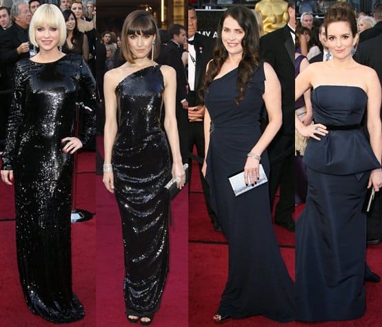 anna faris rose byrne julia ormond tina fey Chic in Black: Anna Faris, Rose Byrne, Julia Ormond, and Tina Fey Showcase Timeless Elegance at the 2012 Oscars
