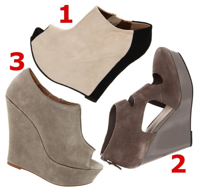 grey wedge booties Luichiny Fan Tick Bootie / Rosegold Adel Cutout Bootie / Steve Madden Whisttle Bootie