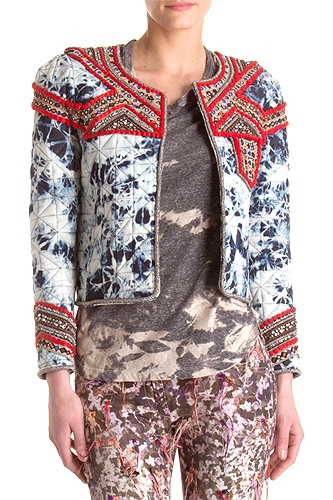 Isabel Marant embellished tie dye jacket Isabel Marant Embellished Tie-Dye Jacket