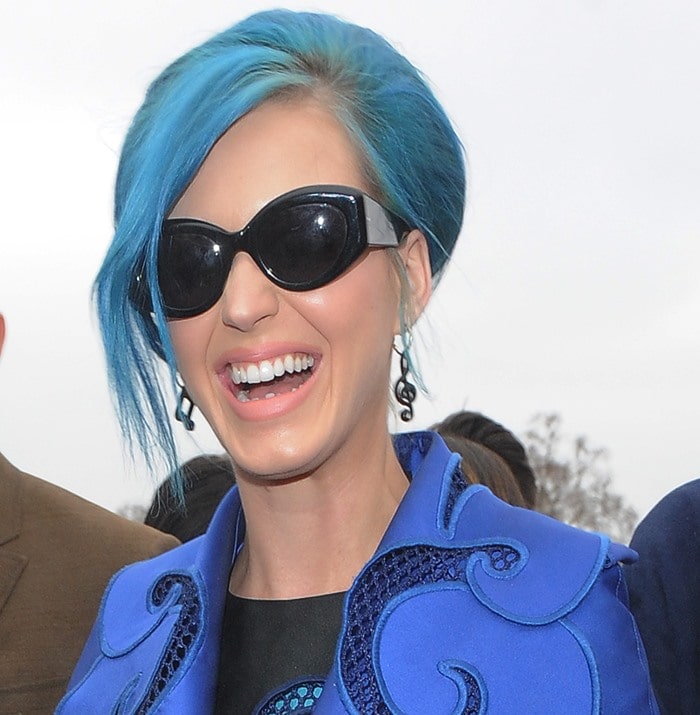 Katy Perry attends the Viktor Rolf Fall/Winter 2012 presentation held at Espace Ephemere Tuileries