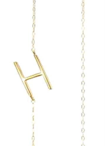 Letter h necklace by Albeit Jewelry H necklace by Jenny Lu's Albeit Jewelry