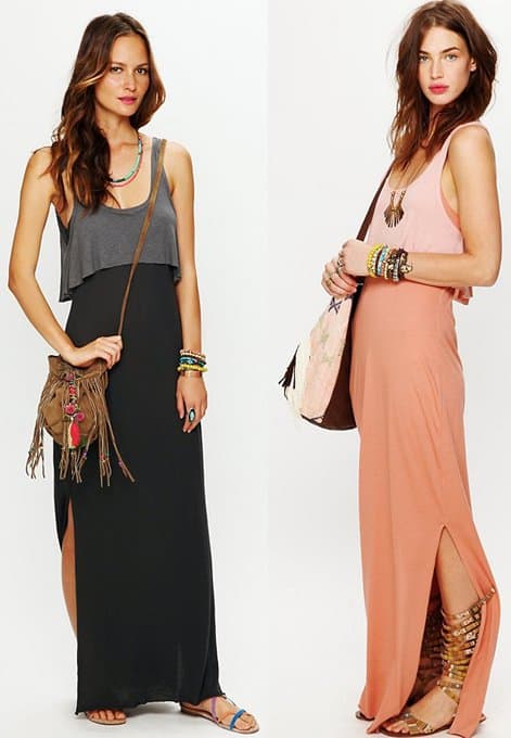 free people emma too fer dress Free People Emma Too Fer Dress in Washed Coal and Peach Sand