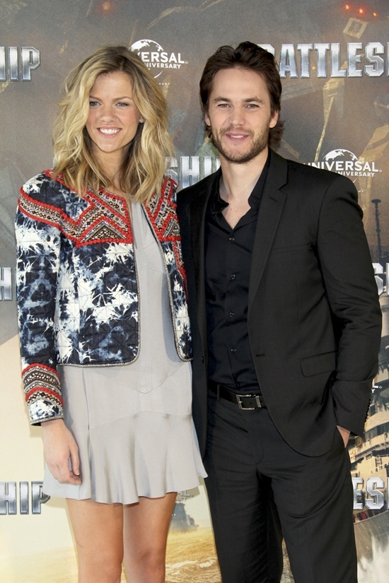 Battleship in Hamburg Brooklyn Decker and Taylor Kitsch at the photocall for Battleship