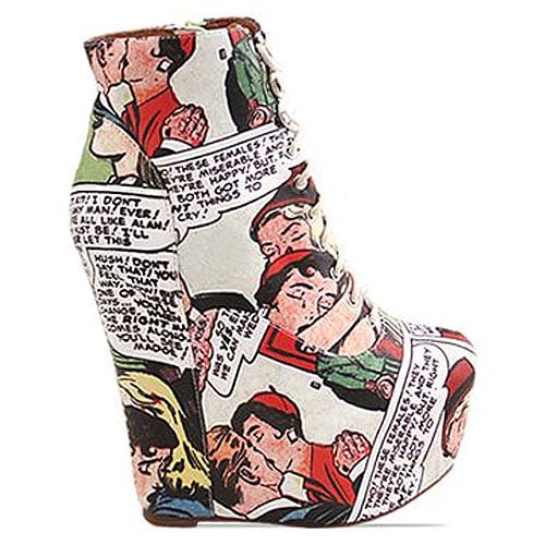 Black Milk X Jeffrey Campbell Damsel Black Milk X Jeffrey Campbell 'Damsel' wedge bootie in Sick of Men