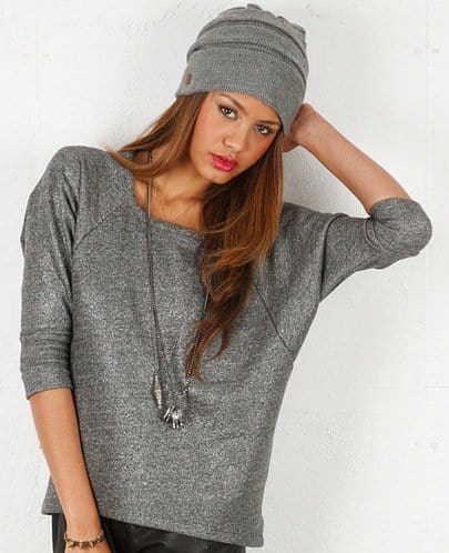 Generation Love Lyoka Foil Raglan Sweatshirt in Grey