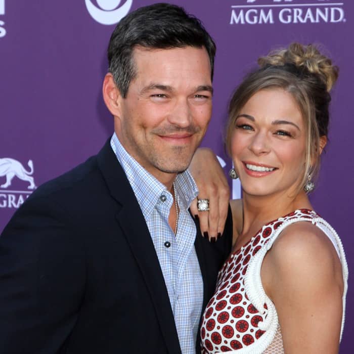LeAnn Rimes and husband Eddie Cibrian hit the red carpet at the 2012 Academy Of Country Music Awards