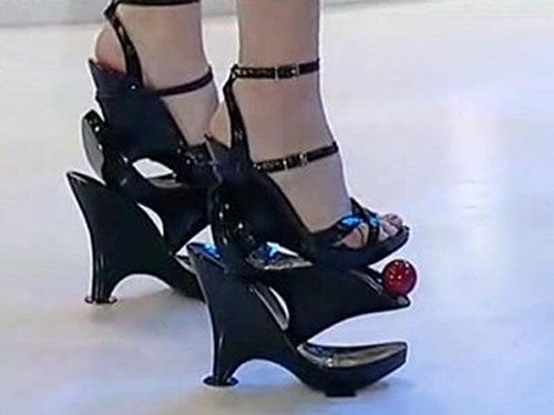 Mihai Albu 12-inch shoes 12.2-inch Mihai Albu triple stacked wedge heels