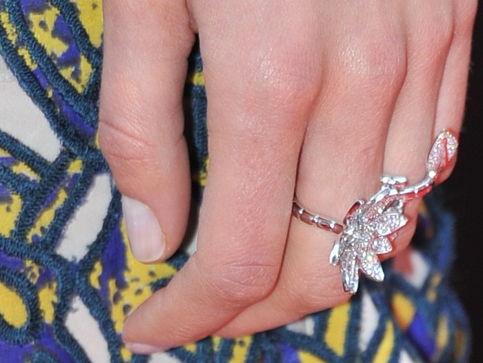 Taylor Schilling showing off her Van Cleef Arpels jewels