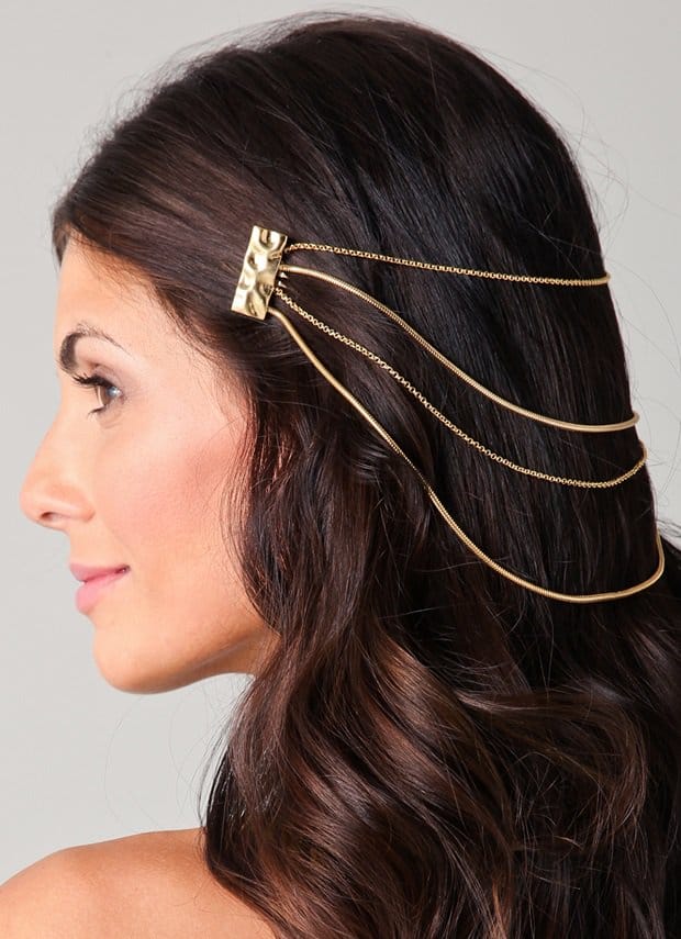 Belle Noel Molten Gold Hair Chain