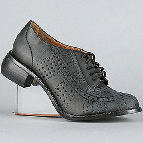 Jeffrey Campbell Upend Jeffrey Campbell 'Upend' clear heel oxfords in black wash clear
