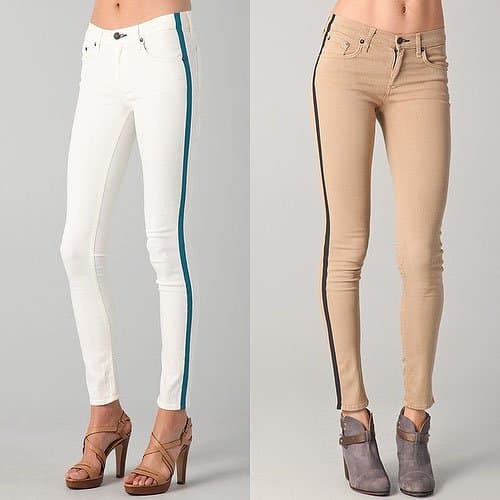 Rag Bone Tuxedo skinny jeans Rag Bone Tuxedo Skinny Jeans in White and Khaki