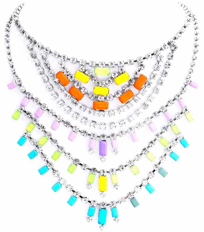 Tom Binns "Dot Dash" Tiered Necklace in Multi