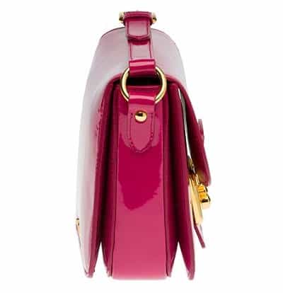 miu miu nappa vernice Miu Miu Nappa Vernice Shoulder Bag in Peony Pink