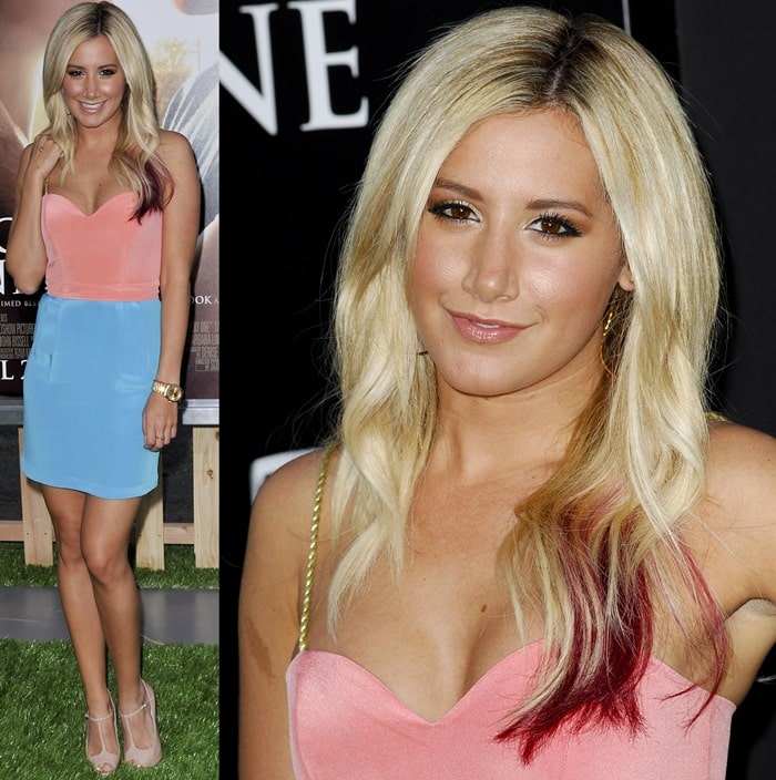 Ashley Tisdale at the premiere of 'The Lucky One' held at Grauman's Chinese Theatre in Hollywood, April 16, 2012