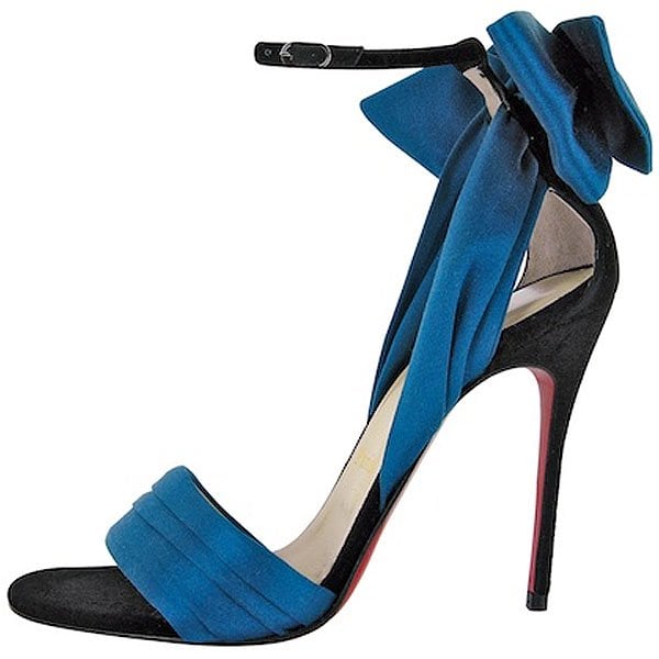 Christian Louboutin Vampanodo Christian Louboutin Vampanodo satin bow sandals in blue satin