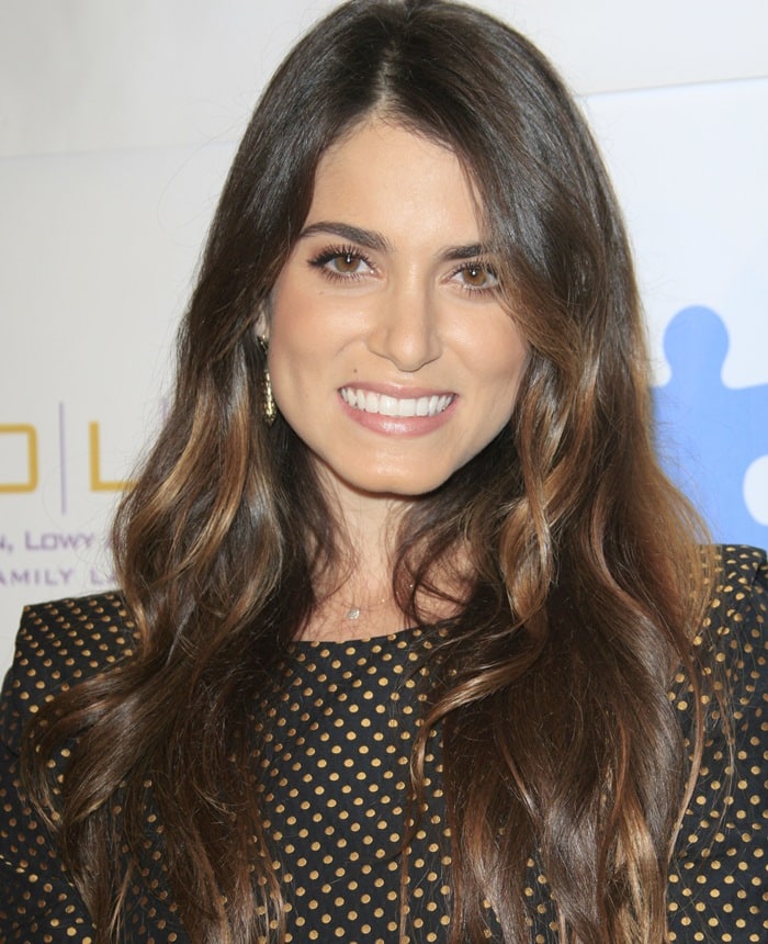 Nikki Reed wearing Ted Baker's ‘Nelli’ dress