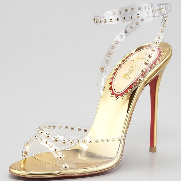 Gold Metallic Christian Louboutin Icone A Clous Sandals