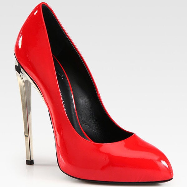 Giuseppe Zanotti metal heel patent pumps Giuseppe Zanotti metal heel patent pumps