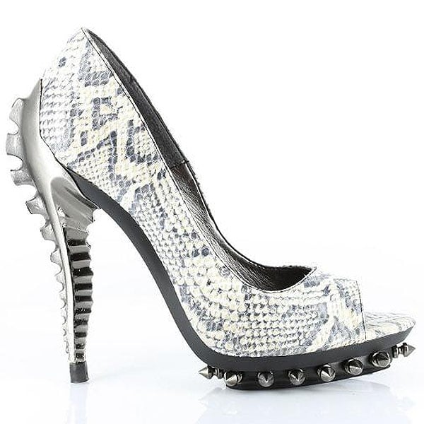 Hades Ripley Hades 'Ripley' skeleton heel open toe spike platform pumps