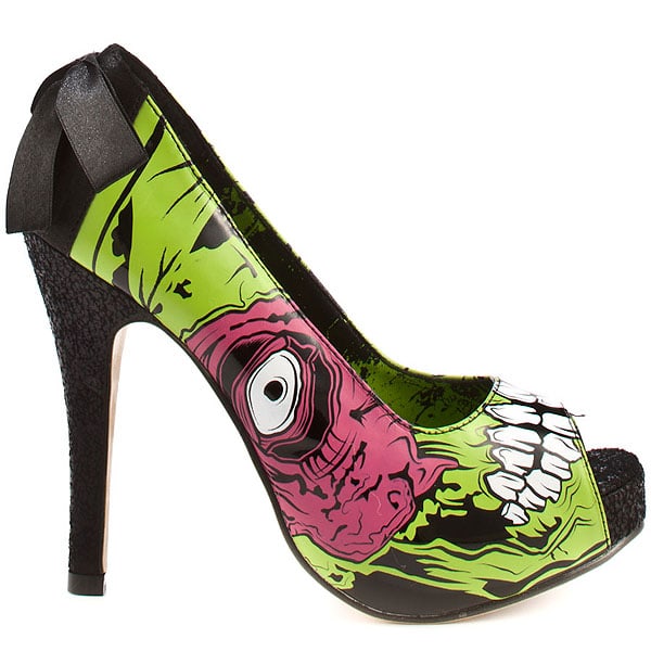 Iron Fist Zombie Stomper Iron Fist 'Zombie Stomper' Pump: These vibrant pumps capture the zeitgeist of the zombie apocalypse trend with their bold and striking zombie-themed artwork, echoing Avril Lavigne's pop-punk style