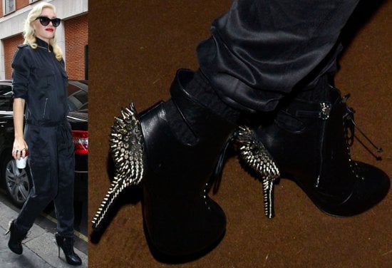 Gwen Stefani in Giuseppe Zanotti Main Gwen Stefani's sexy spiked Giuseppe Zanotti booties