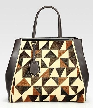 fendi 2jours large mixed media tote Fendi 2Jours Large Mixed Media Tote