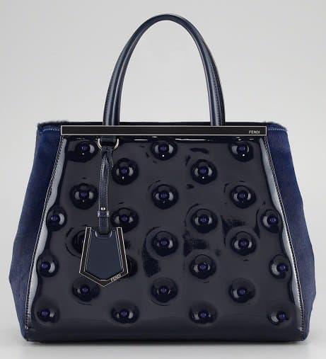 fendi 2jours patent leather Fendi 2Jours Patent Leather Tote in Blue