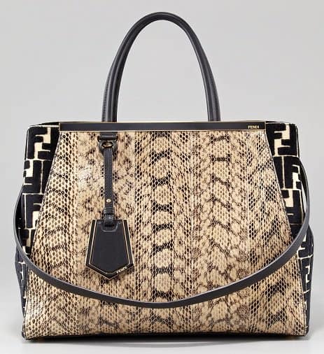 fendi 2jours snakeskin tote Fendi 2Jours Snakeskin Tote
