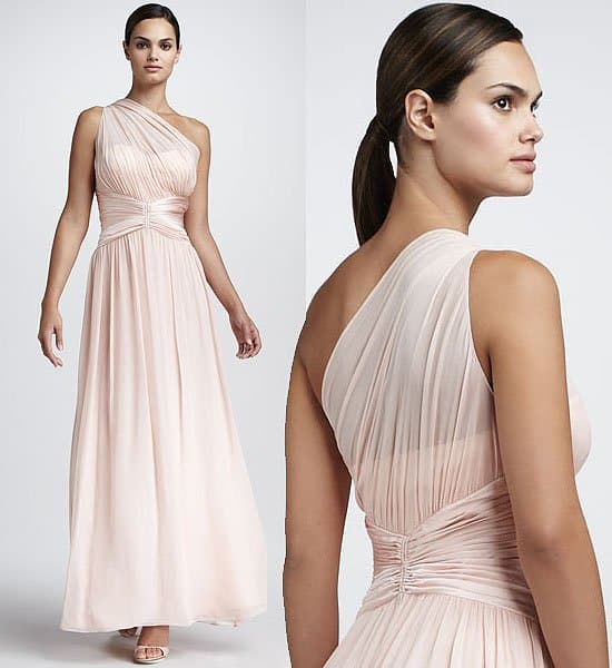 Aidan Mattox one shoulder chiffon gown Aidan Mattox one shoulder chiffon gown