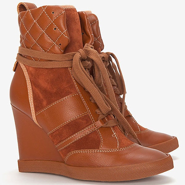 Chloe wedge sneakers Chloe Wedge Sneakers in Rust