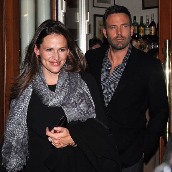Ben Affleck and wife Jennifer Garner Ben Affleck and wife Jennifer Garner seen leaving La Fontaine de Mars restaurant in Paris on October 15, 2012