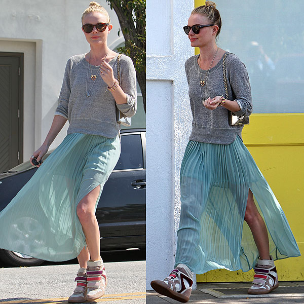 Kate Bosworth Byron and Tracey Salon Kate Bosworth flashes her legs while leaving Byron and Tracey Salon