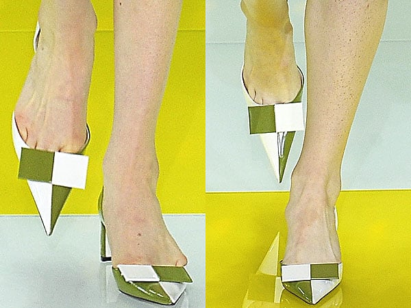 Louis Vuitton Spring 2013 shoes Models strut in checkered pointy toe shoes down the Louis Vuitton Spring/Summer 2013 runway