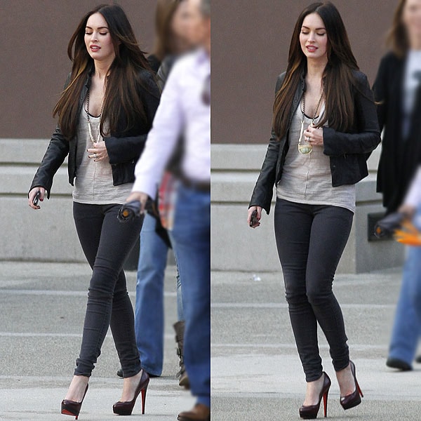 Megan Fox exiting office building Megan Fox exits an office building in Westwood in Los Angeles, California on November 11, 2011