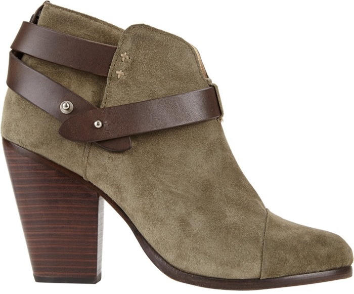 Rag Bone Khaki Harrow Ankle Boots