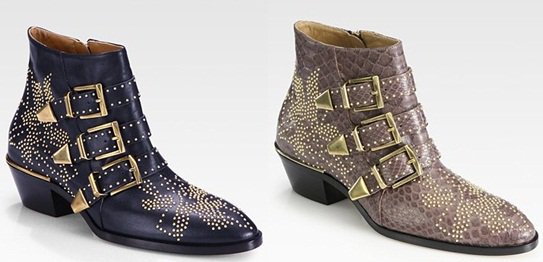Chloe 'Susanna' Studded Buckle Ankle Boots Chloe 'Susanna' Studded Buckle Ankle Boots